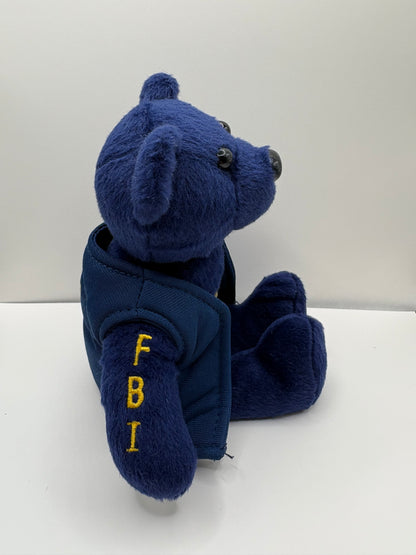Collectable Blue Plush Bear with FBI/DOJ Embroidered Patches