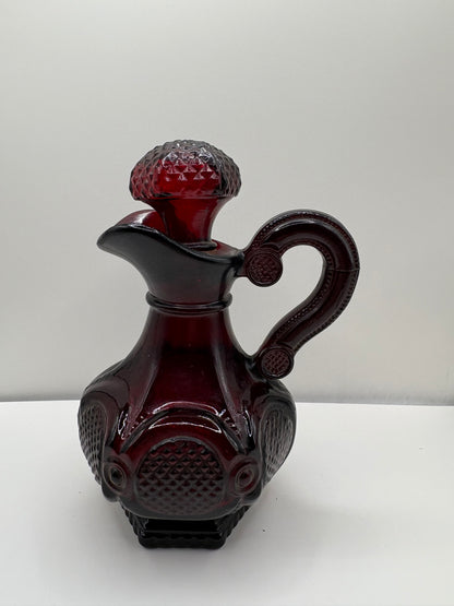 Lot of 3 Vintage Avon 1876 Cape Cod Ruby Red Glass Items