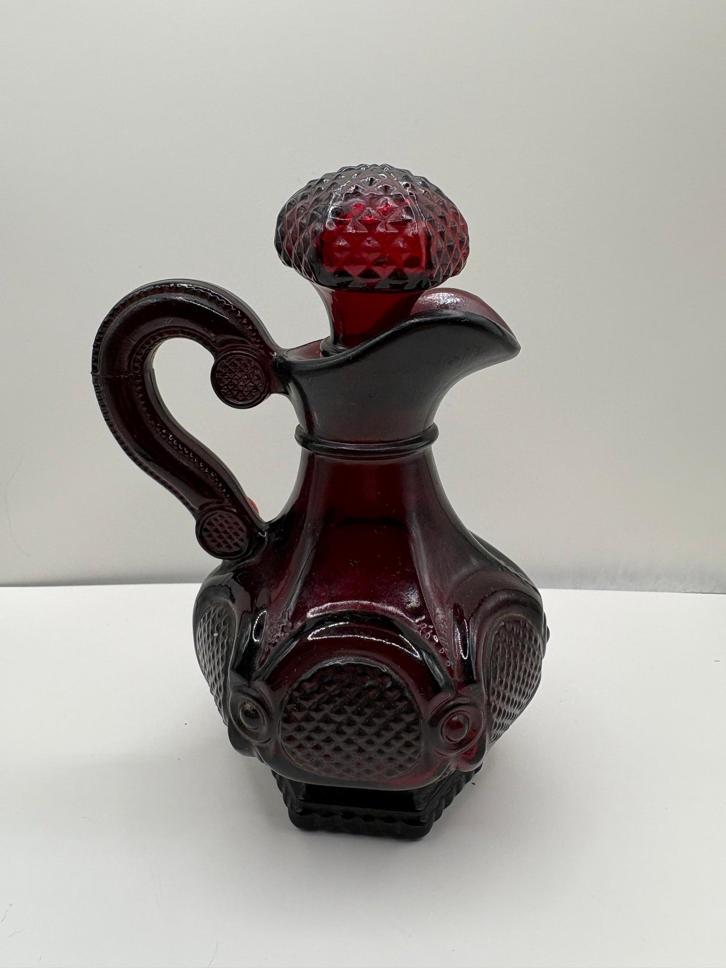 Lot of 3 Vintage Avon 1876 Cape Cod Ruby Red Glass Items