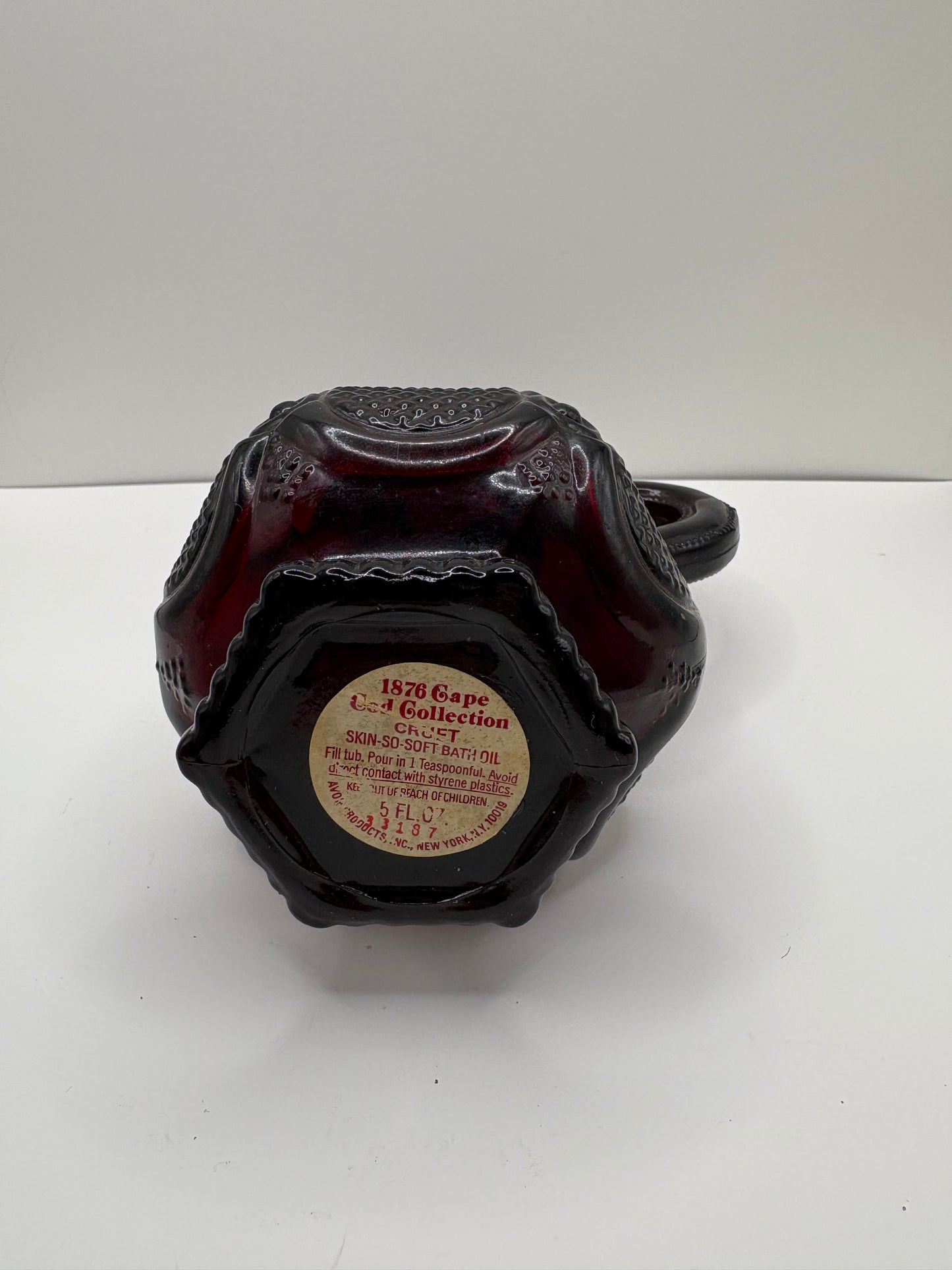 Lot of 3 Vintage Avon 1876 Cape Cod Ruby Red Glass Items