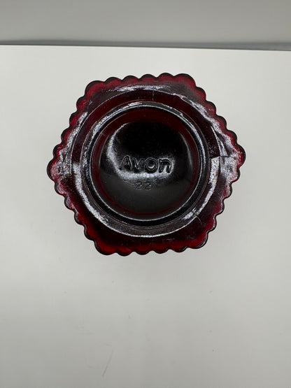 Lot of 3 Vintage Avon 1876 Cape Cod Ruby Red Glass Items
