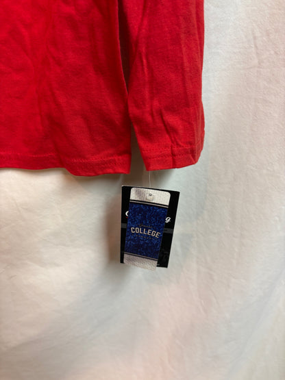 New Men's Wisconsin Badgers "W" Logo Red Long Sleeve Shirt