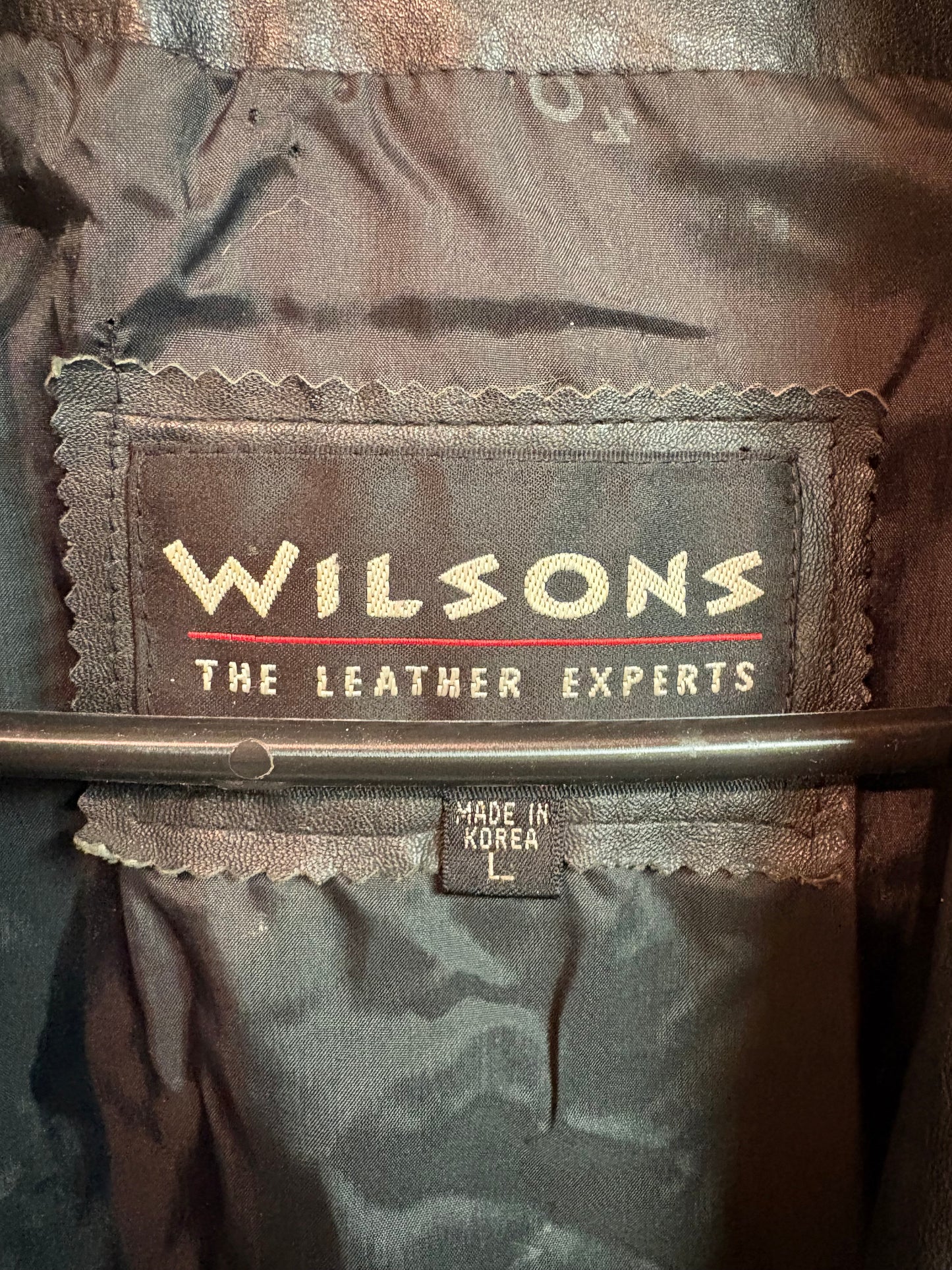 Vintage Wilsons Leather Black Leather Trench Coat
