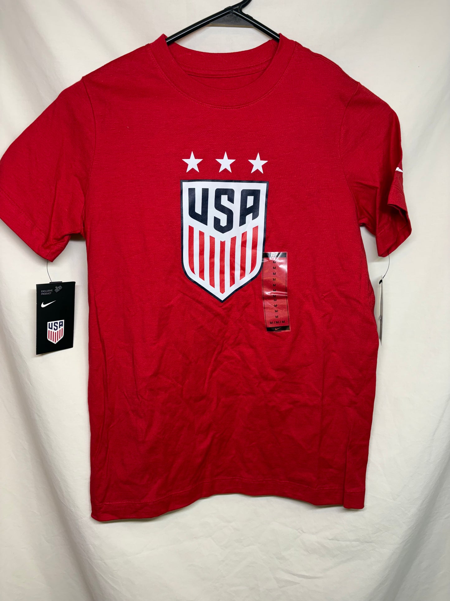 New Men's Red Nike U.S. National Soccer Team Crest Shirt
