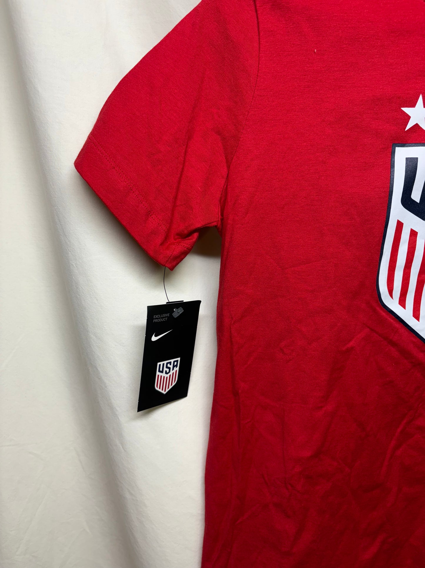 New Men's Red Nike U.S. National Soccer Team Crest Shirt