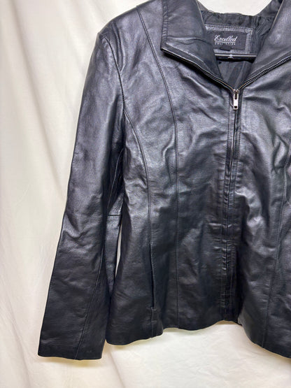 Women's Excelled Collection Black Leather Jacket
