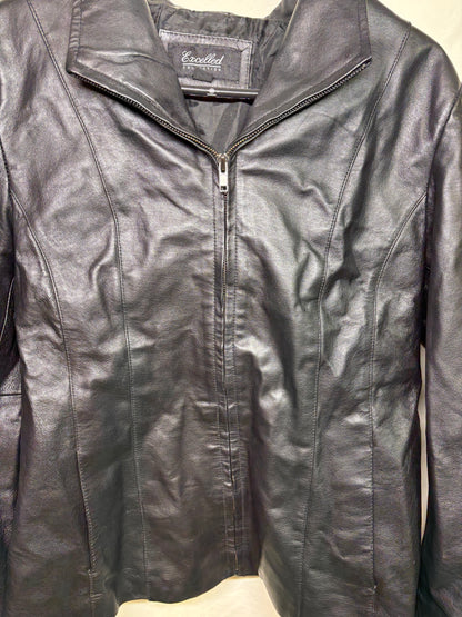 Women's Excelled Collection Black Leather Jacket