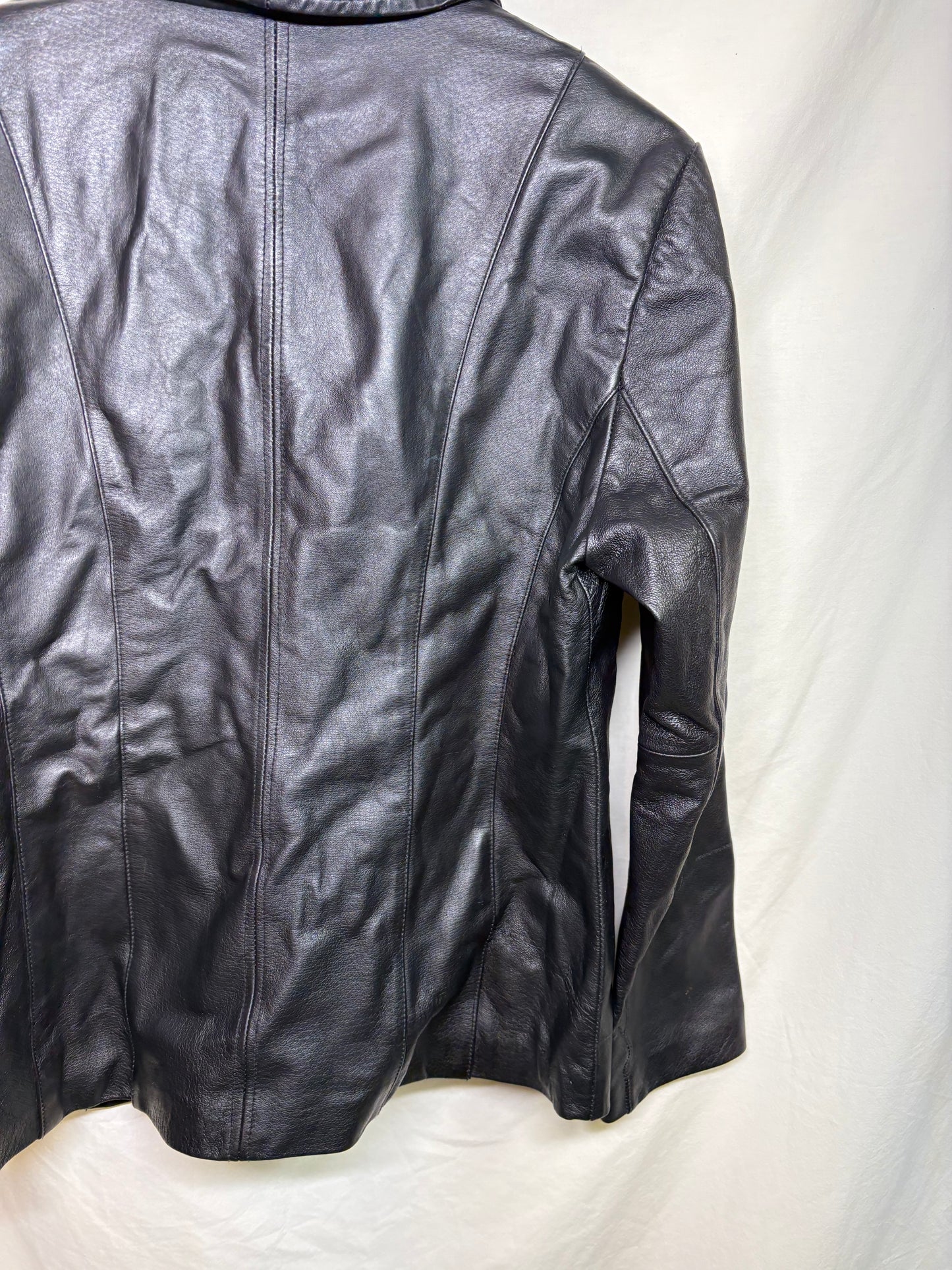Women's Excelled Collection Black Leather Jacket