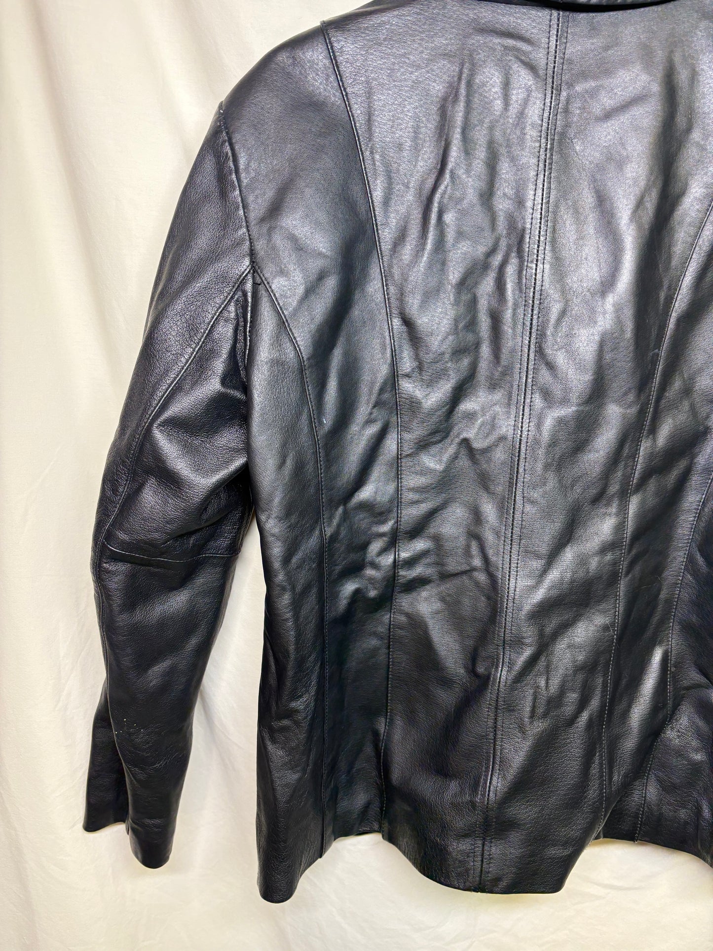 Women's Excelled Collection Black Leather Jacket
