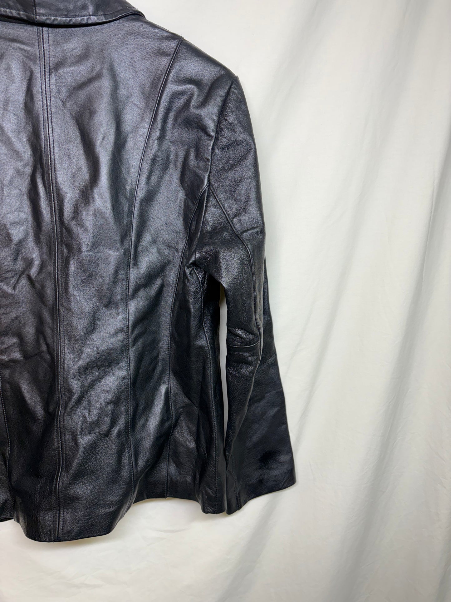 Women's Excelled Collection Black Leather Jacket