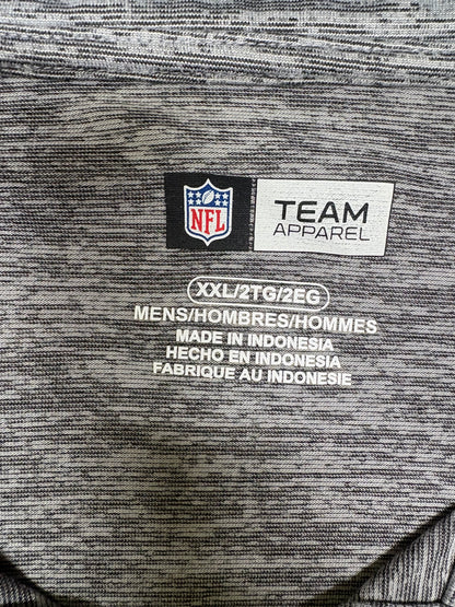 Men's NFL Team Apparel Chicago Bears Chest Logo Gray Short Sleeve Polo Size XXL