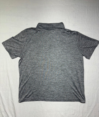 Men's NFL Team Apparel Chicago Bears Chest Logo Gray Short Sleeve Polo Size XXL