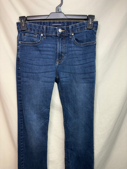 Boy's Calvin Klein Slim Straight Adjustable Jeans