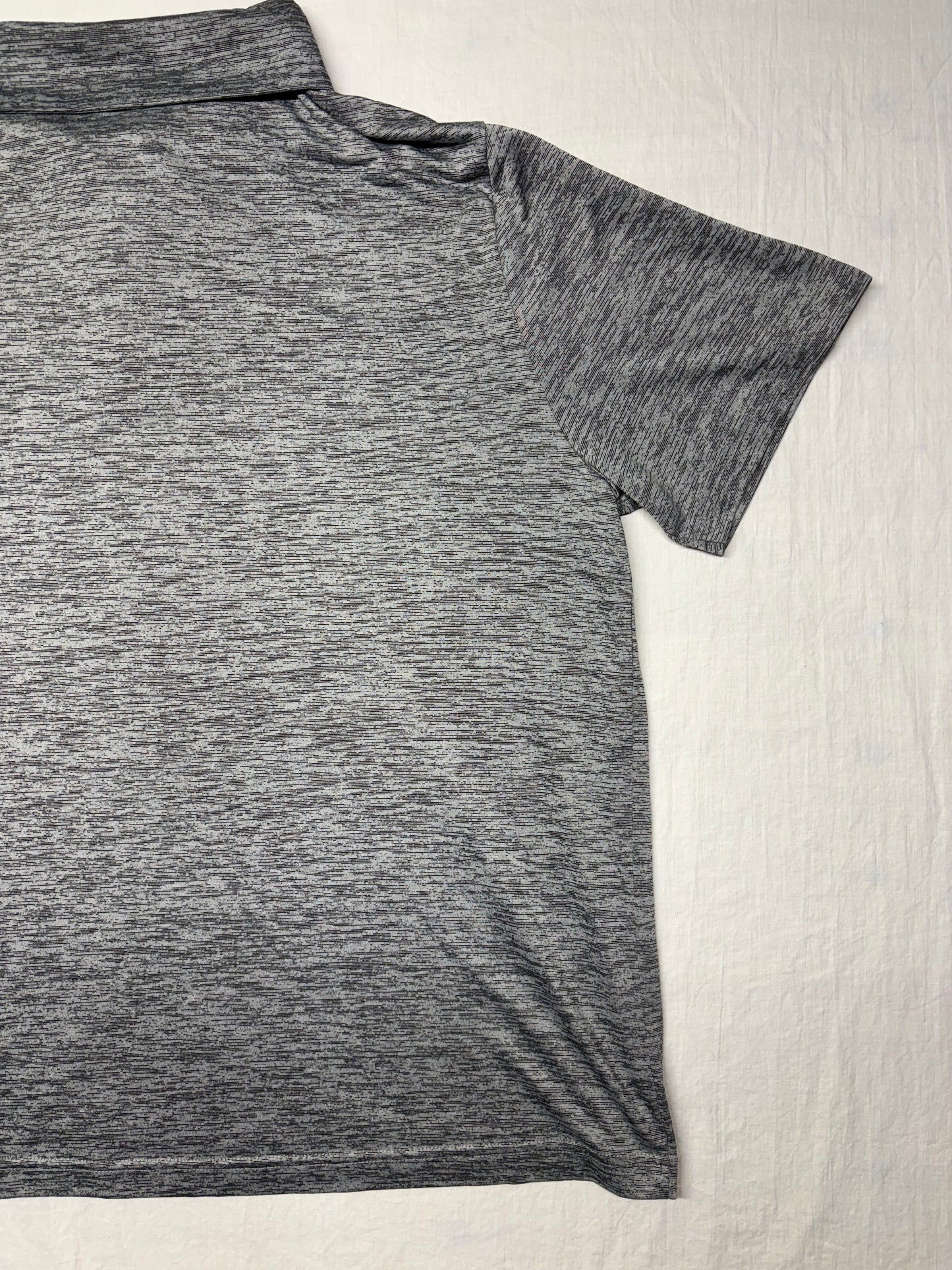 Men's NFL Team Apparel Chicago Bears Chest Logo Gray Short Sleeve Polo Size XXL