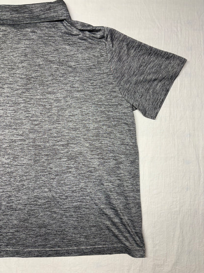 Men's NFL Team Apparel Chicago Bears Chest Logo Gray Short Sleeve Polo Size XXL