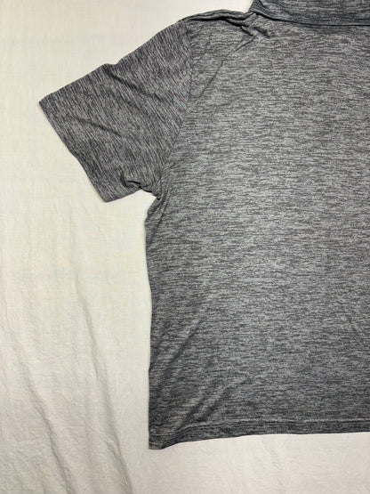 Men's NFL Team Apparel Chicago Bears Chest Logo Gray Short Sleeve Polo Size XXL