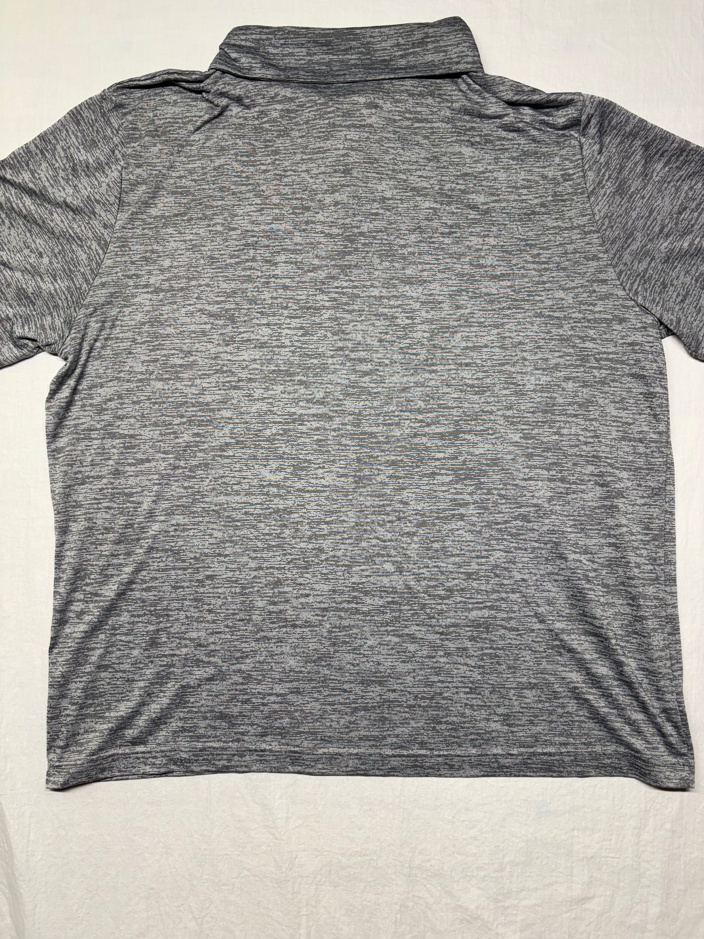 Men's NFL Team Apparel Chicago Bears Chest Logo Gray Short Sleeve Polo Size XXL