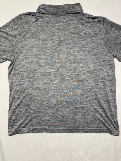 Men's NFL Team Apparel Chicago Bears Chest Logo Gray Short Sleeve Polo Size XXL