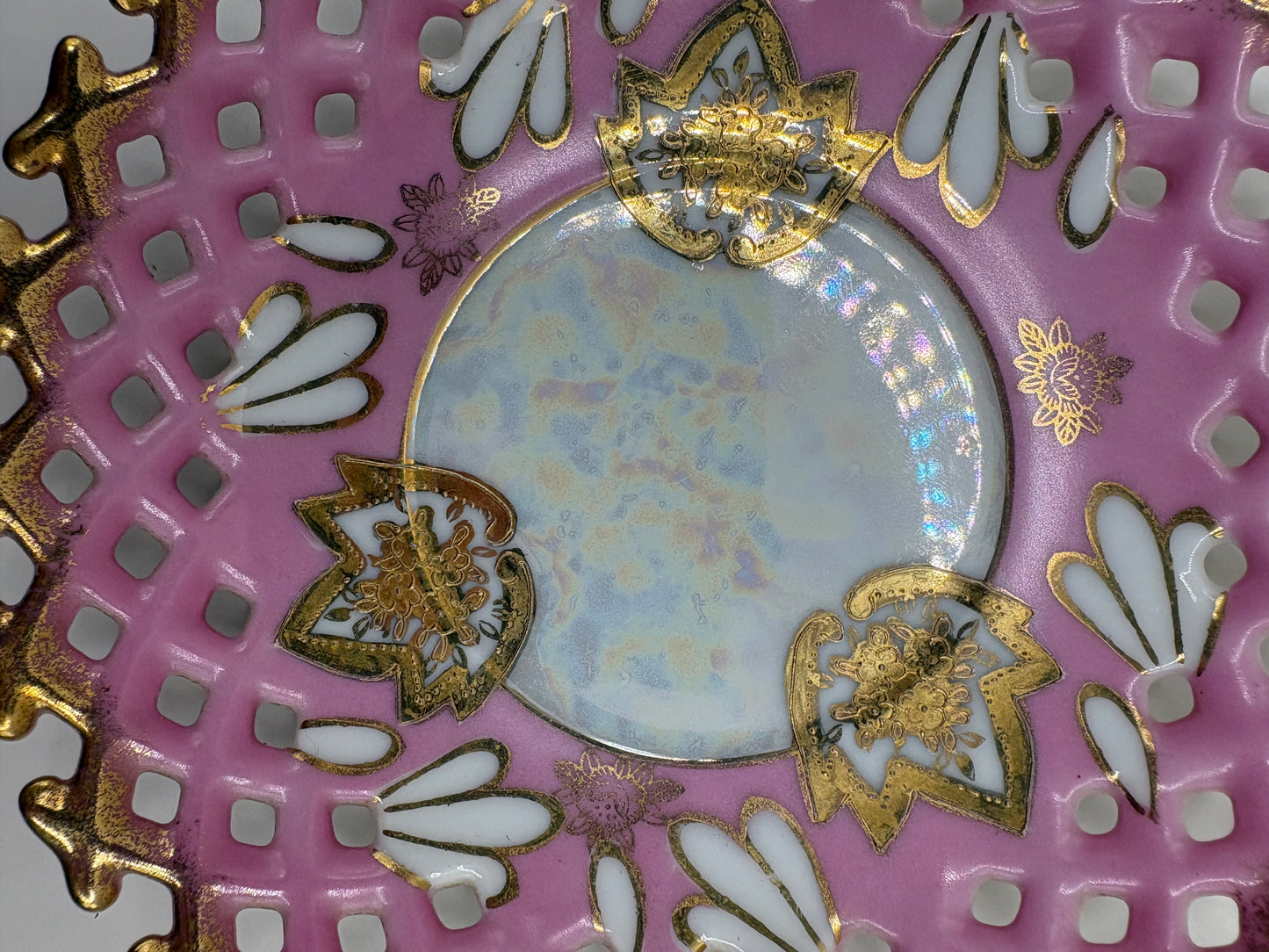 Vintage Royal Halsey Reticulated Saucer