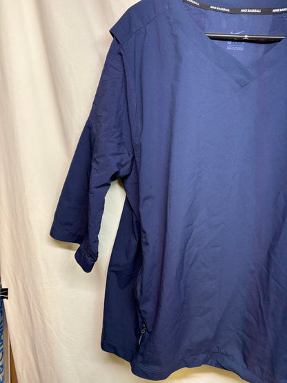 Men's Navy Blue Nike Baseball 3/4 Sleeve Pullover Wind Shirt
