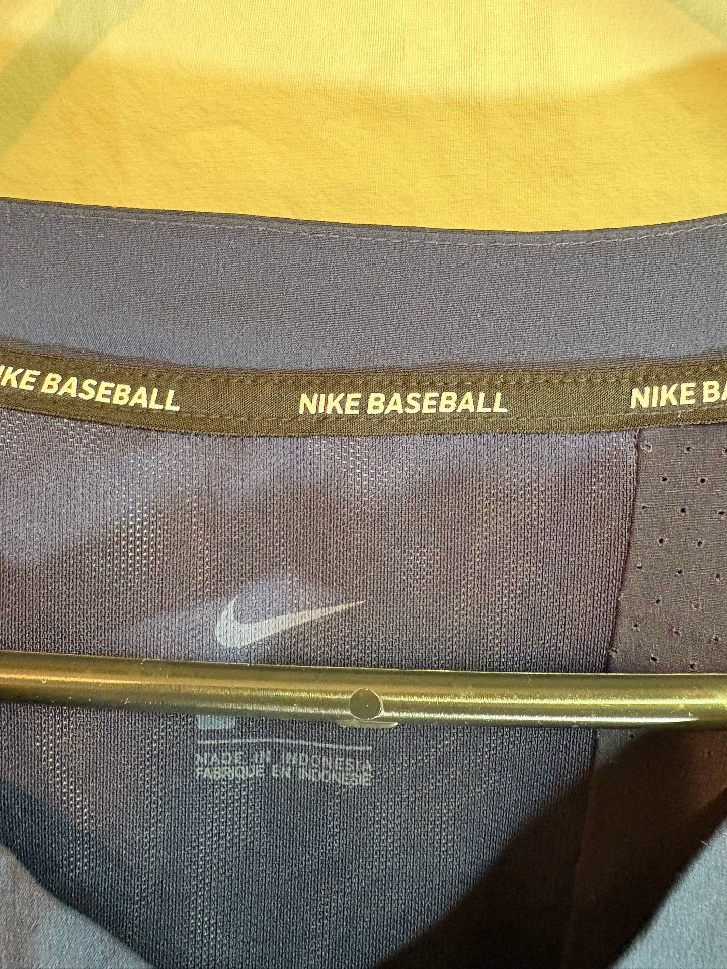 Men's Navy Blue Nike Baseball 3/4 Sleeve Pullover Wind Shirt