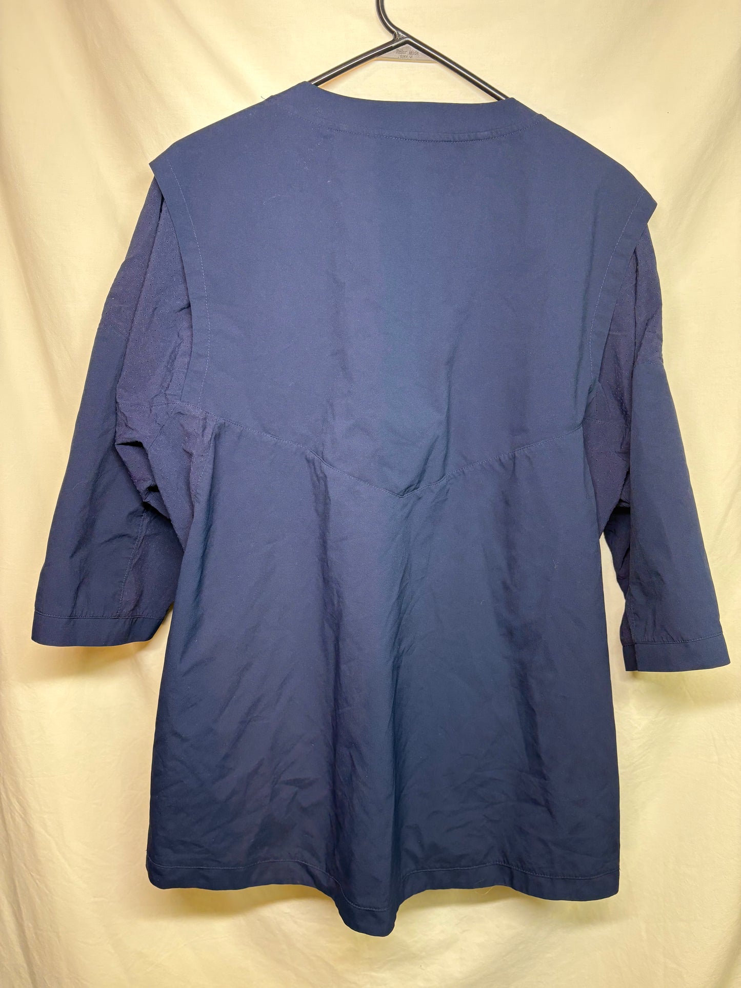Men's Navy Blue Nike Baseball 3/4 Sleeve Pullover Wind Shirt