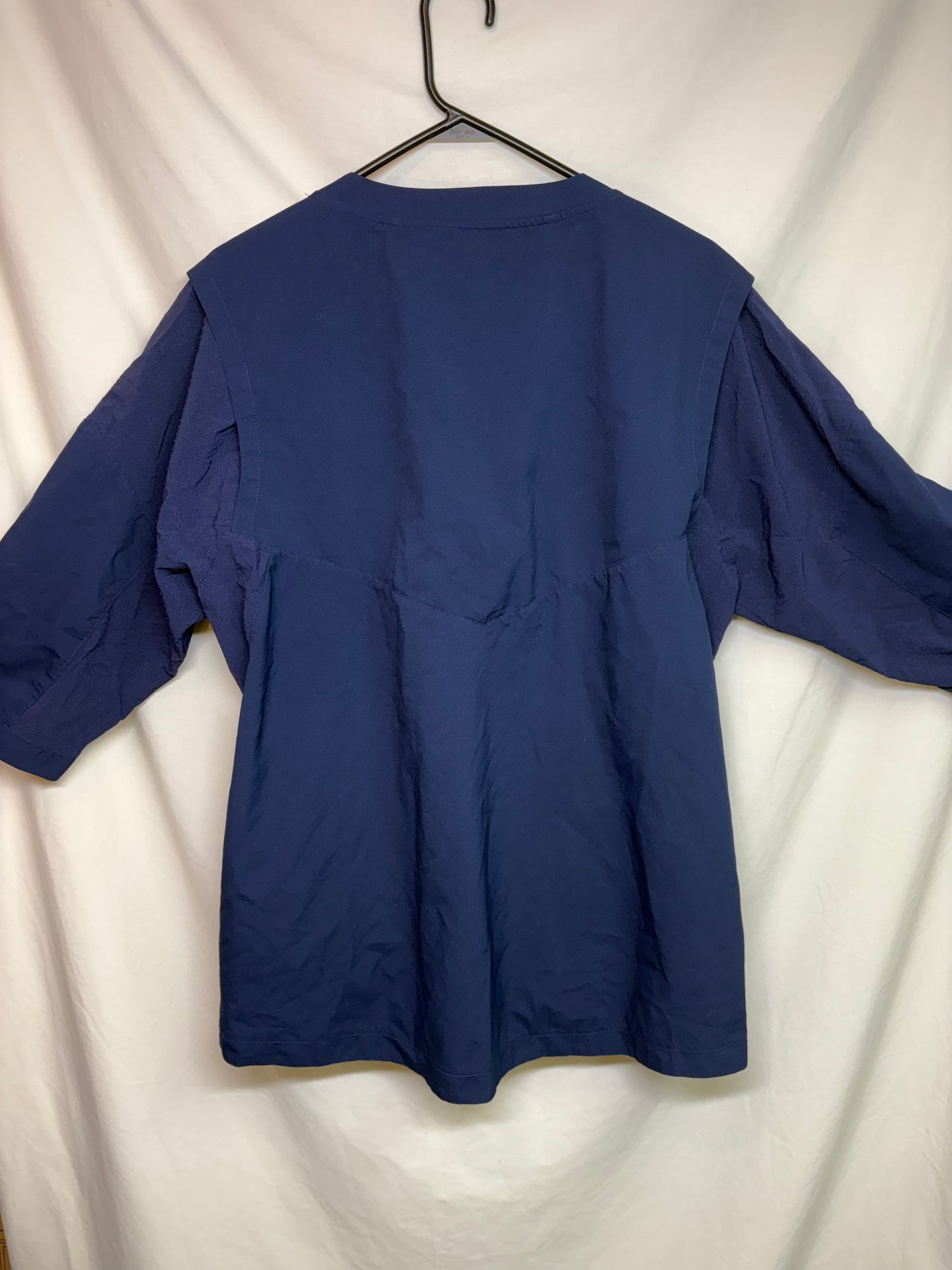 Men's Navy Blue Nike Baseball 3/4 Sleeve Pullover Wind Shirt