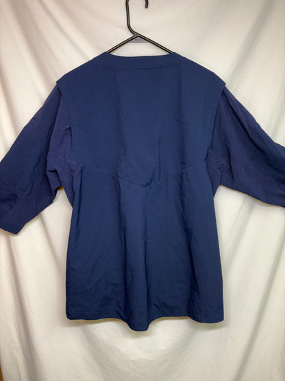 Men's Navy Blue Nike Baseball 3/4 Sleeve Pullover Wind Shirt