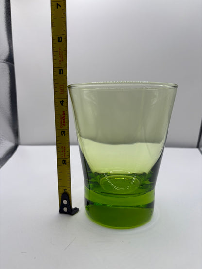 Lot of 2 Vintage Cristar Lime Green Tumblers
