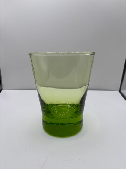 Lot of 2 Vintage Cristar Lime Green Tumblers