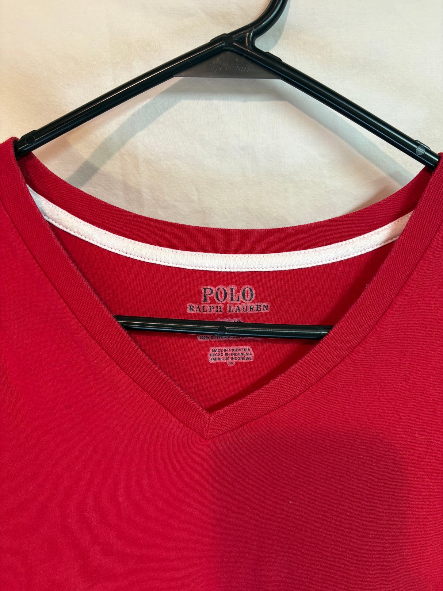 Men's Polo Ralph Lauren Red V-Neck Shirt