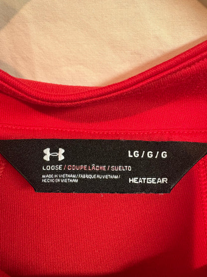 Men's Under Amour Red Quarter Zip Pullover