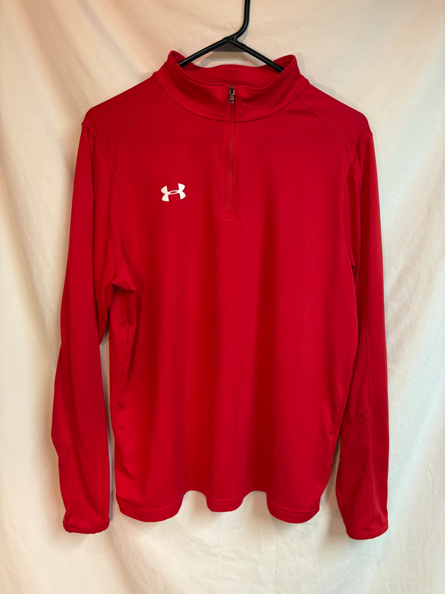 Men's Under Amour Red Quarter Zip Pullover