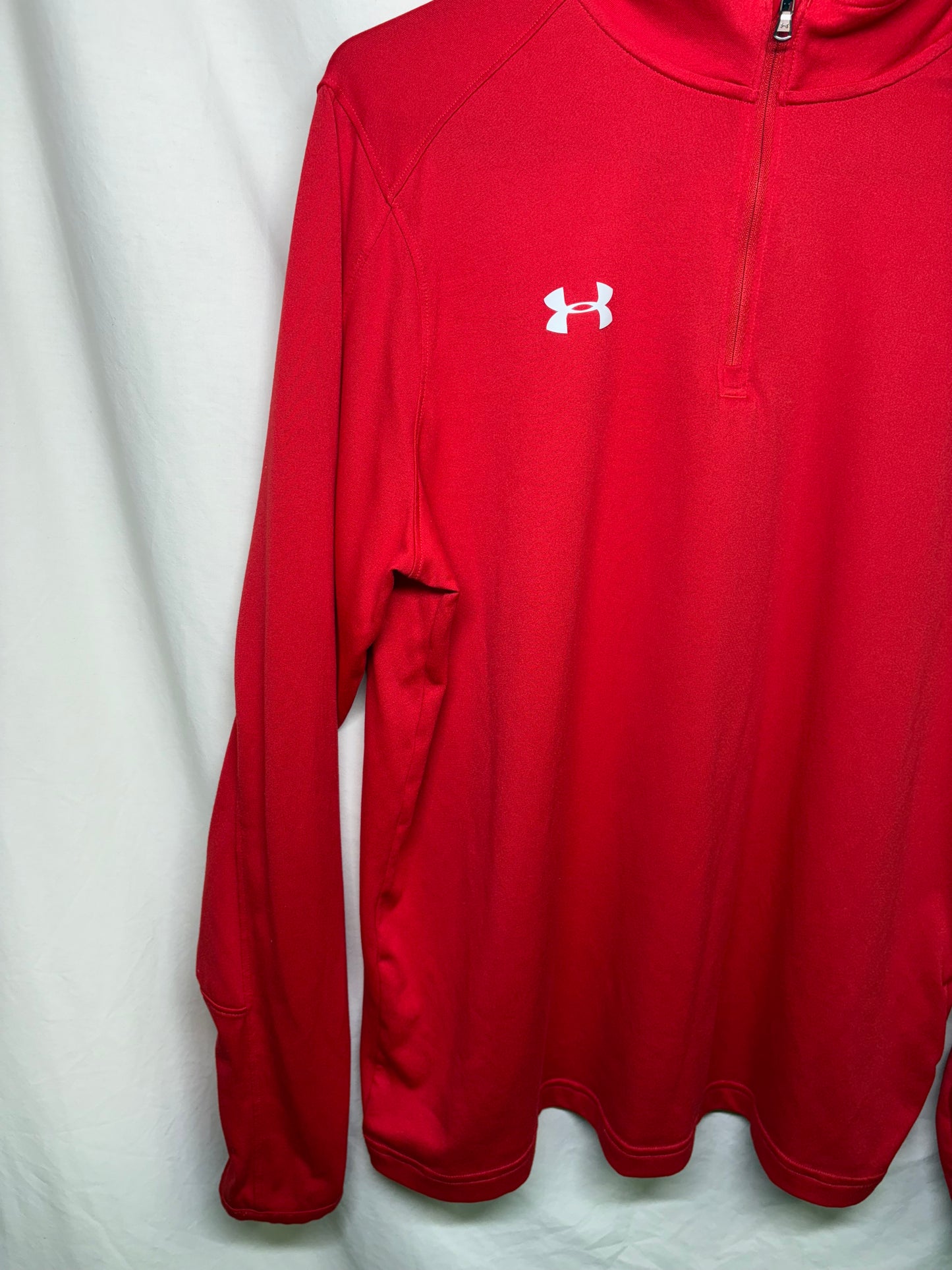 Men's Under Amour Red Quarter Zip Pullover
