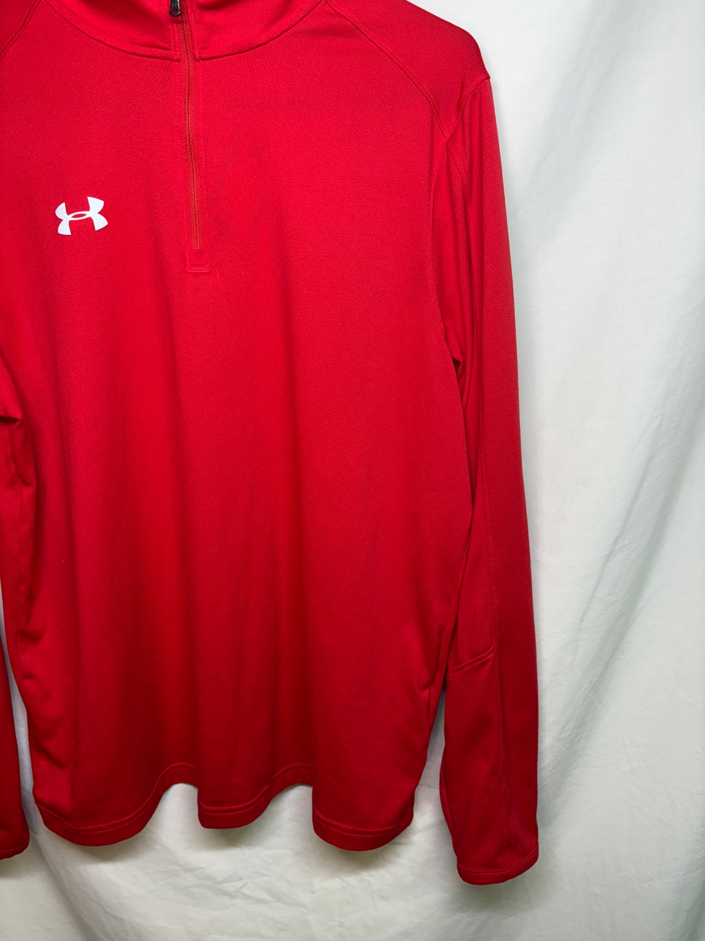 Men's Under Amour Red Quarter Zip Pullover