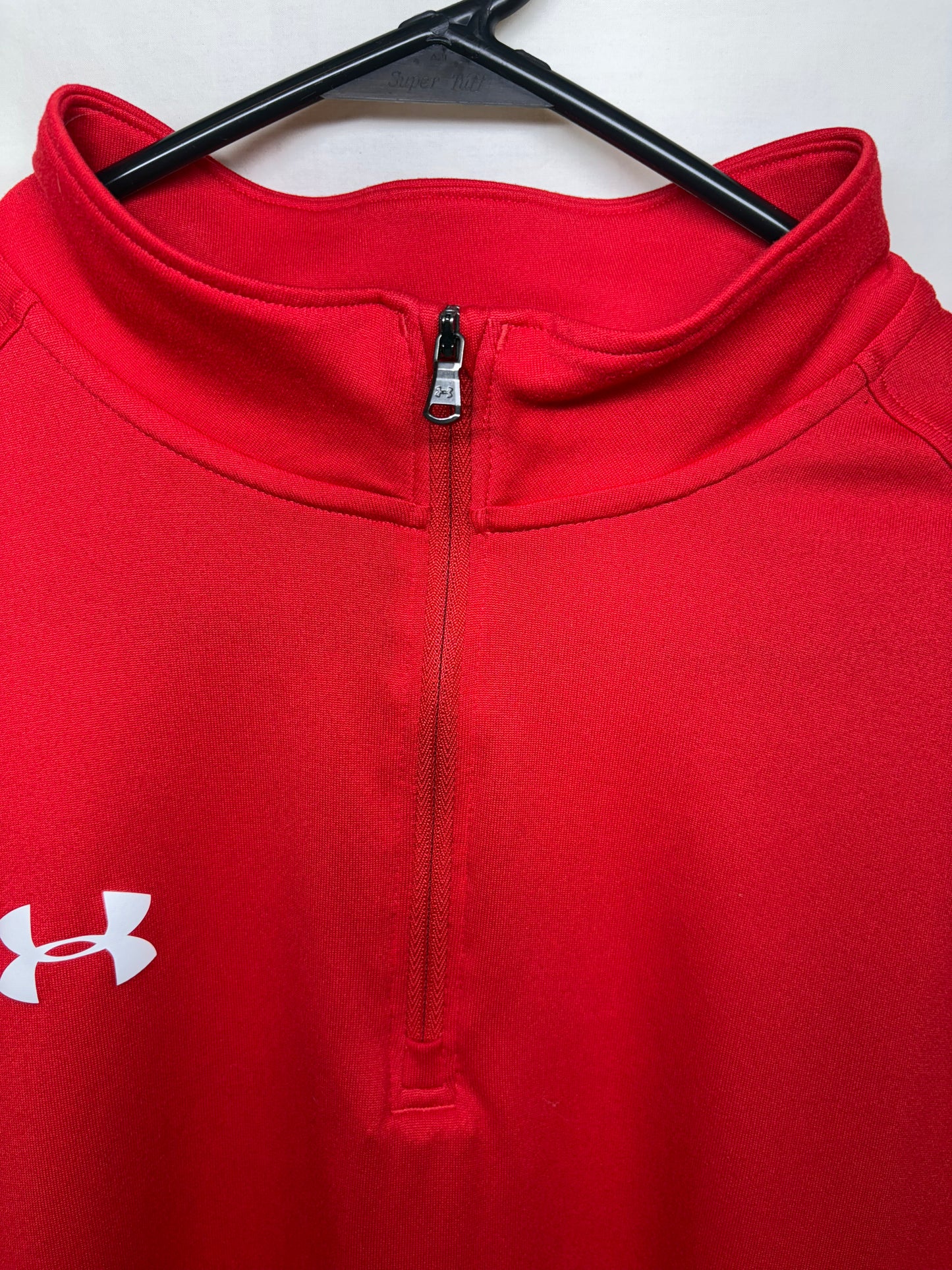 Men's Under Amour Red Quarter Zip Pullover