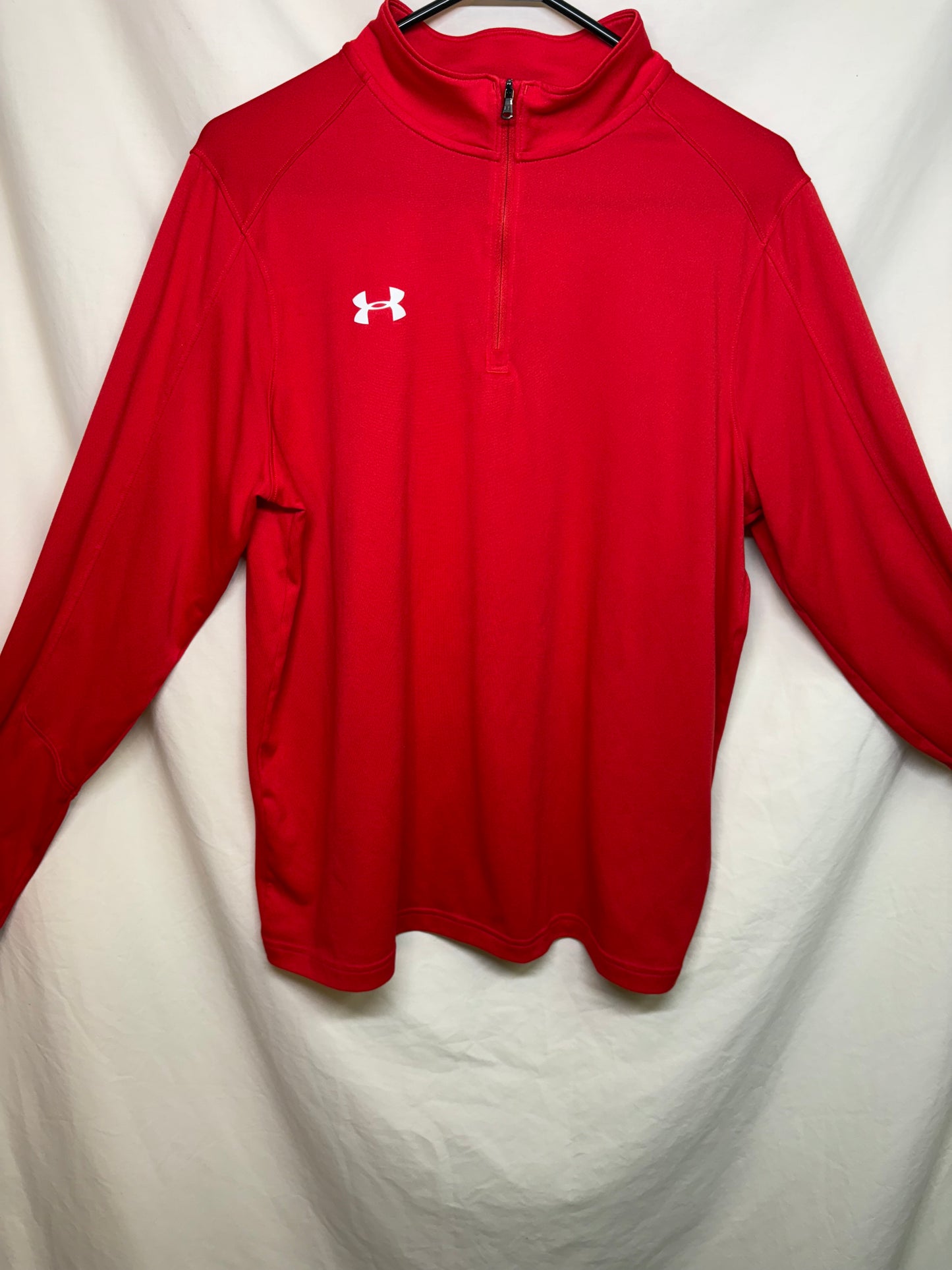 Men's Under Amour Red Quarter Zip Pullover
