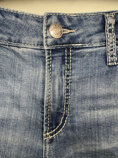 Women's Silver Jeans Co. Boyfriend Blue Cuffed Distressed Shorts