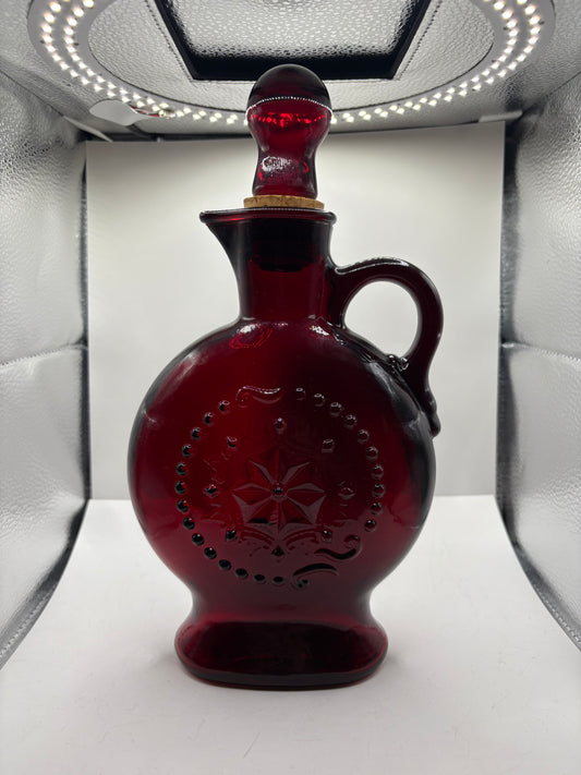 Vintage Ruby Red Wheatonware Decanter