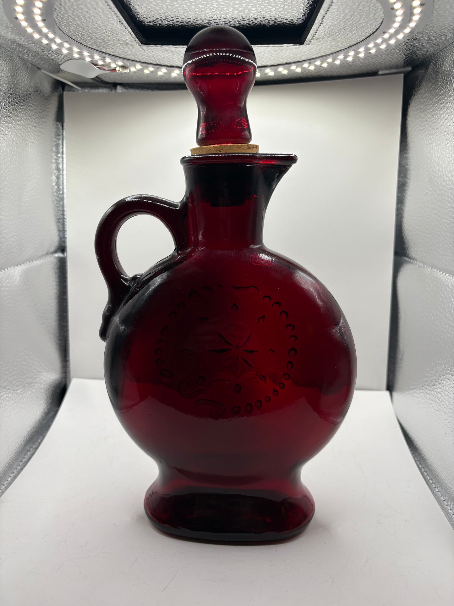 Vintage Ruby Red Wheatonware Decanter