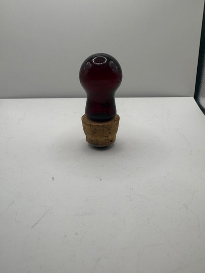 Vintage Ruby Red Wheatonware Decanter