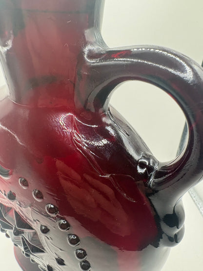 Vintage Ruby Red Wheatonware Decanter