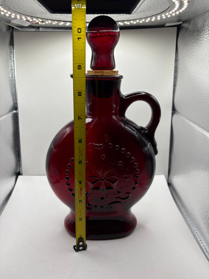 Vintage Ruby Red Wheatonware Decanter