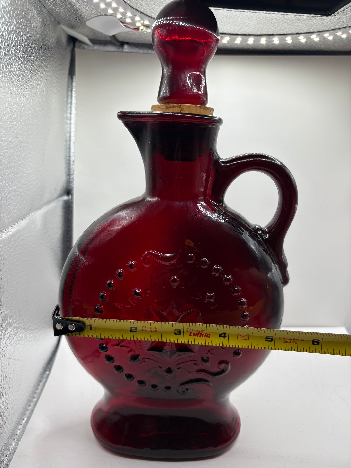 Vintage Ruby Red Wheatonware Decanter