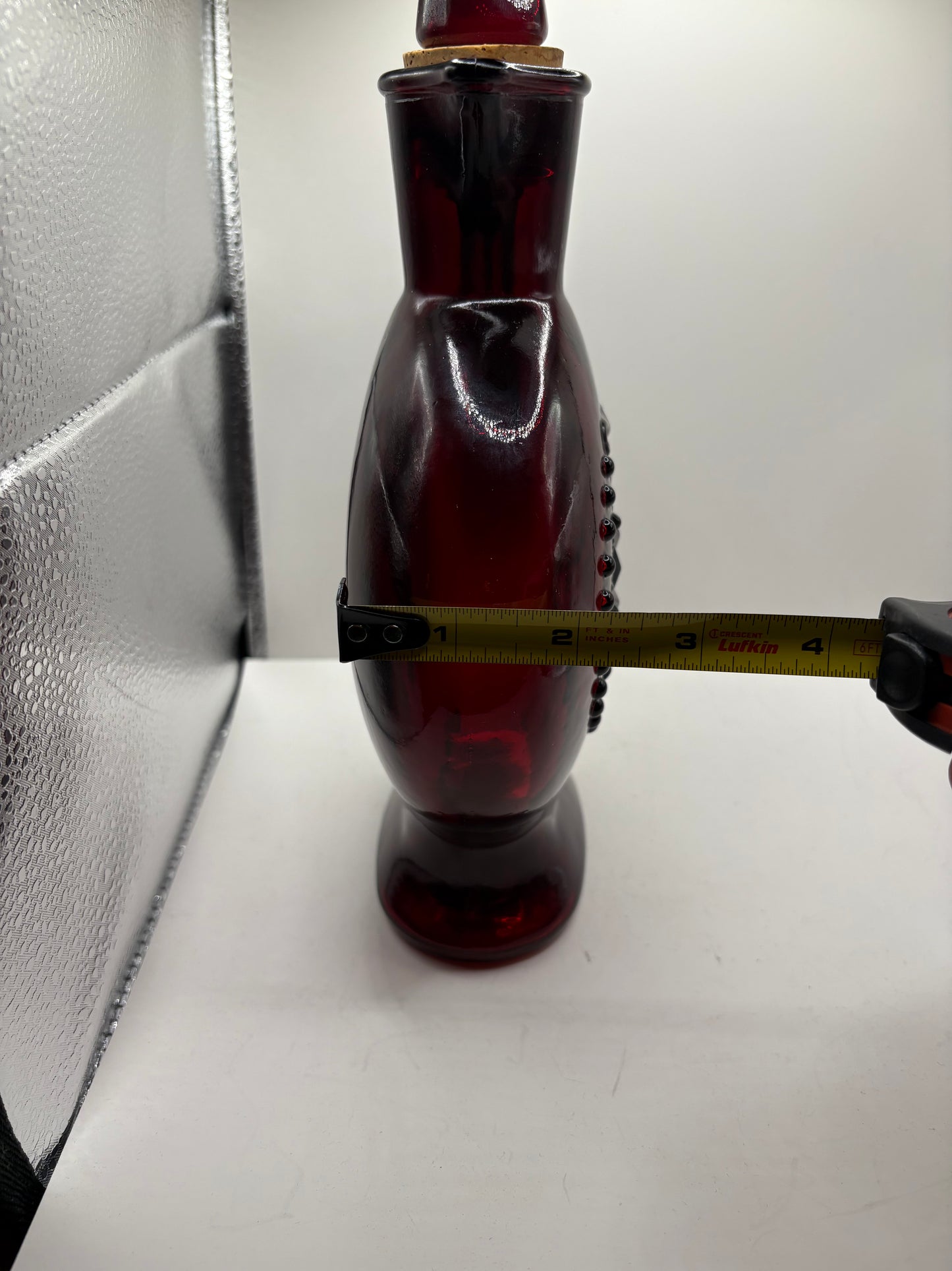 Vintage Ruby Red Wheatonware Decanter