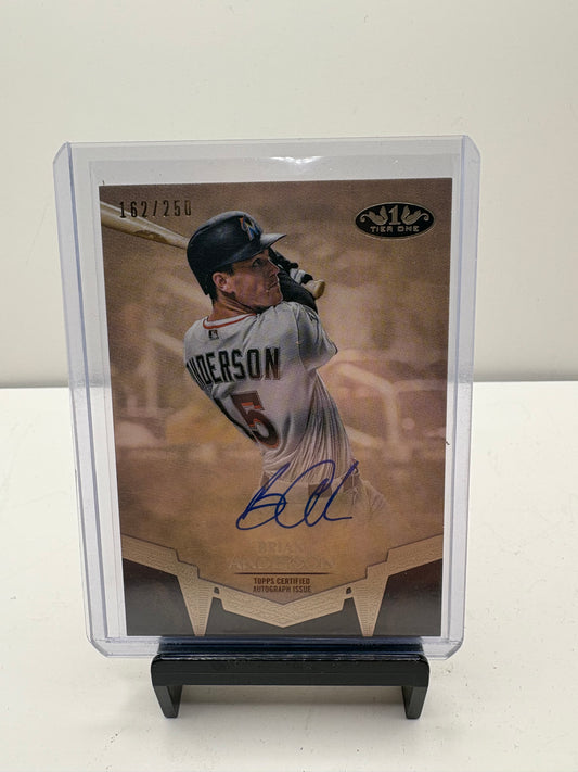 2019 Topps Tier One Brian Anderson Autograph Baseball Card 162/250