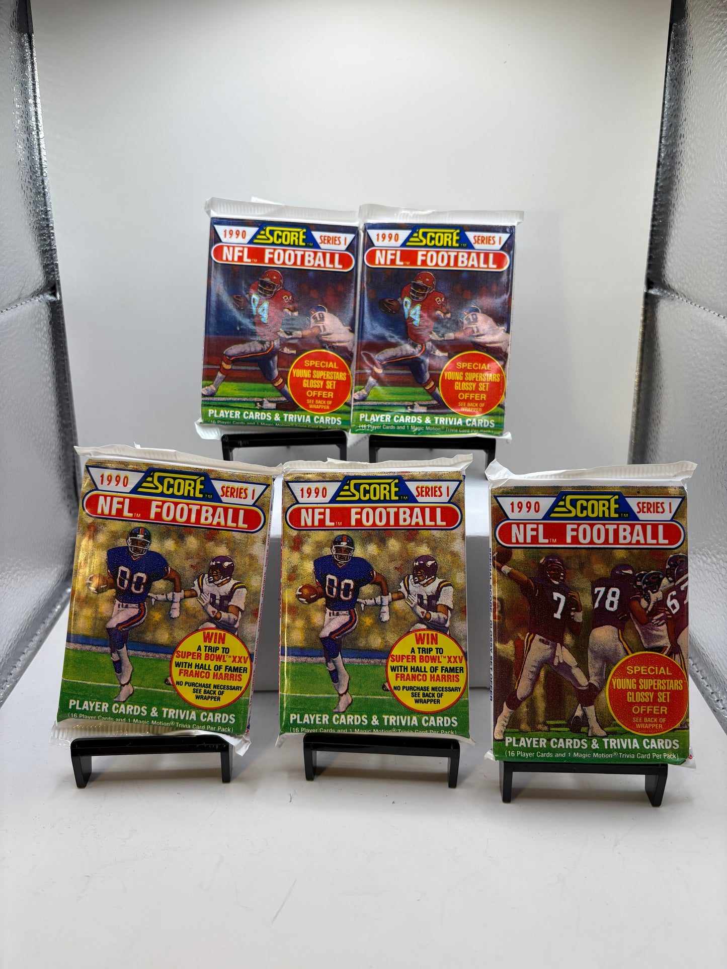 Lot of 5 1990 Score Series 1 NFL Football Card Packs