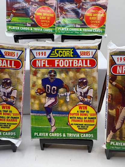 Lot of 5 1990 Score Series 1 NFL Football Card Packs