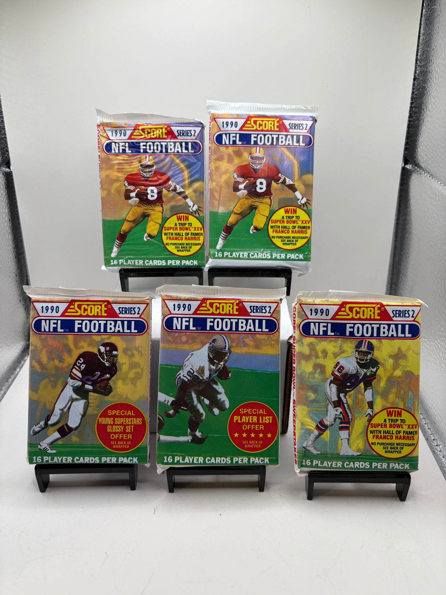 Lot of 5 1990 Score Series 2 NFL Football Card Packs